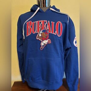 Ebbets Field Flannels Buffalo Bisons Blue Hoodie